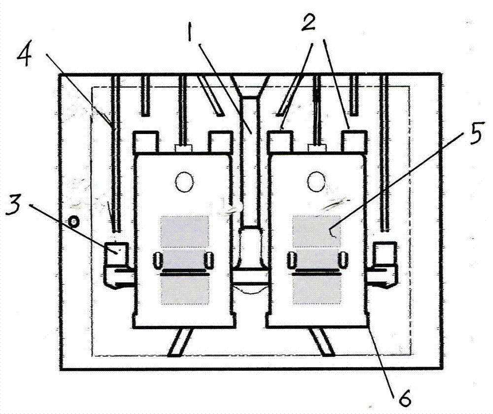 Casting process for square shell of buffer of high-speed railway vehicle