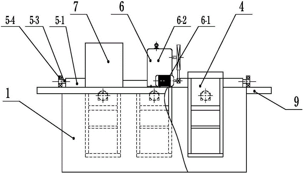 Reciprocating motion type inclined plate box dense classifier