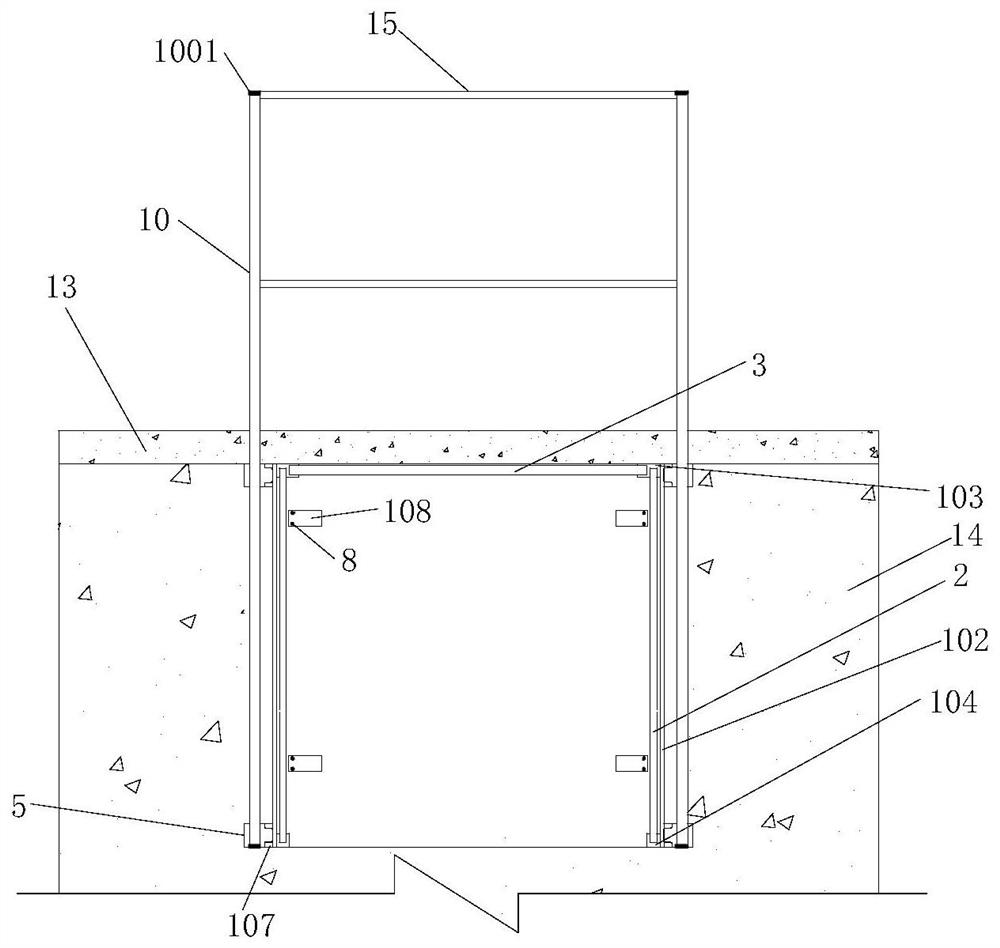 The construction method of drawing and folding unloading platform without penetrating the wall and raising the anchor support