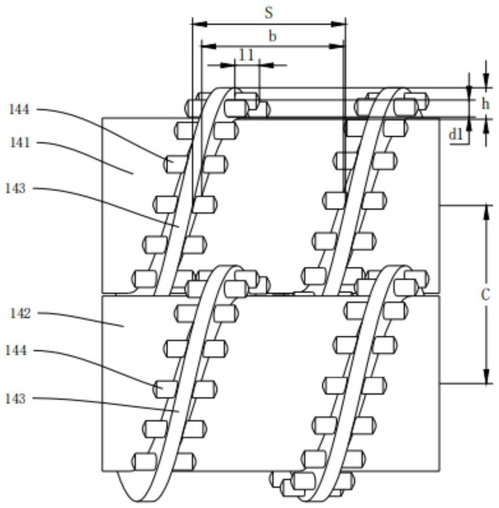 Double-screw extrusion element and double-screw extruder