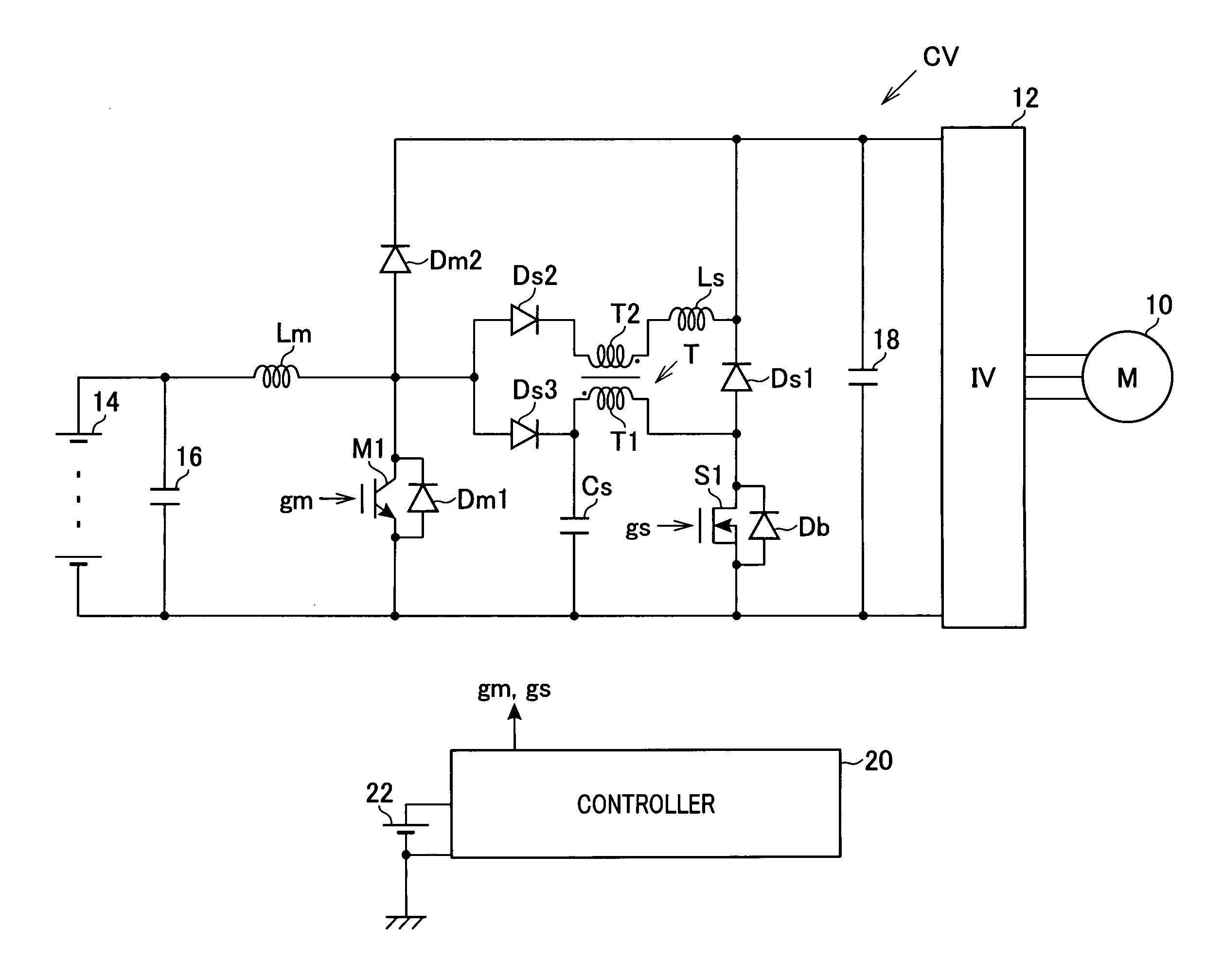 Power converter with high efficiency in operation