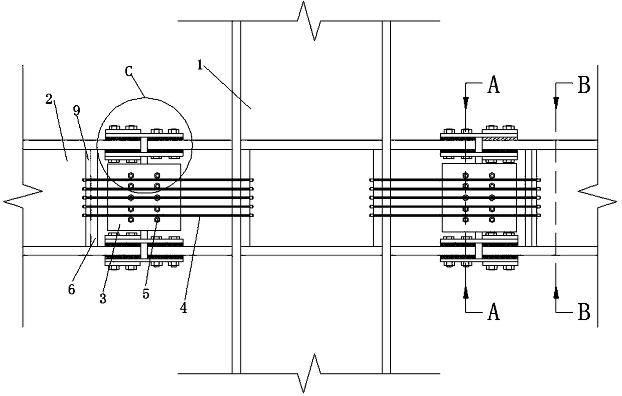 Combined prefabricated steel structure anti-seismic connection joint