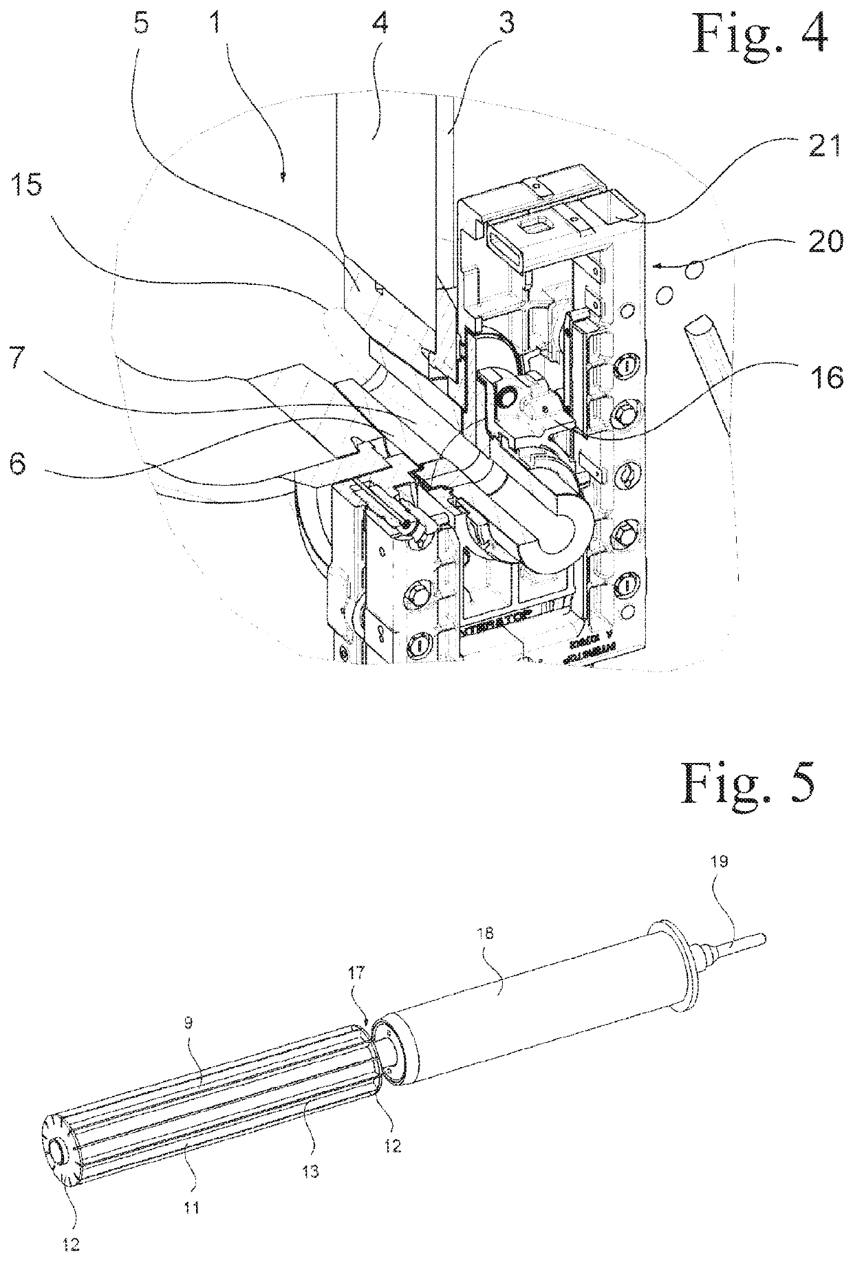 Method and device for repairing a refractory shell of a metallurgical vessel