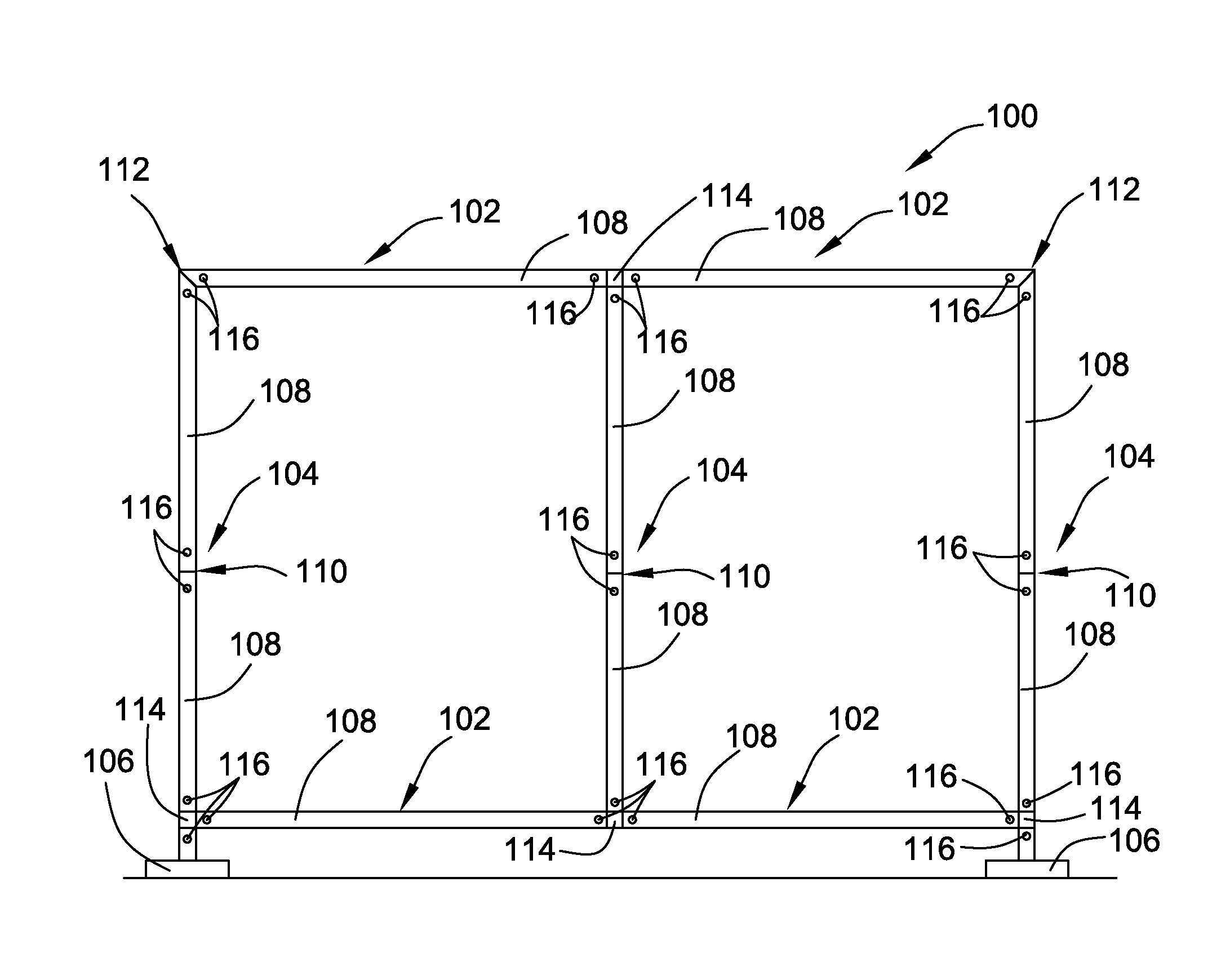 Display support structure and method