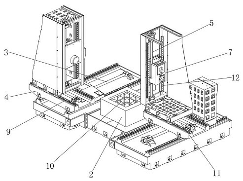 A kind of graphite processing automatic tool change CNC machine tool