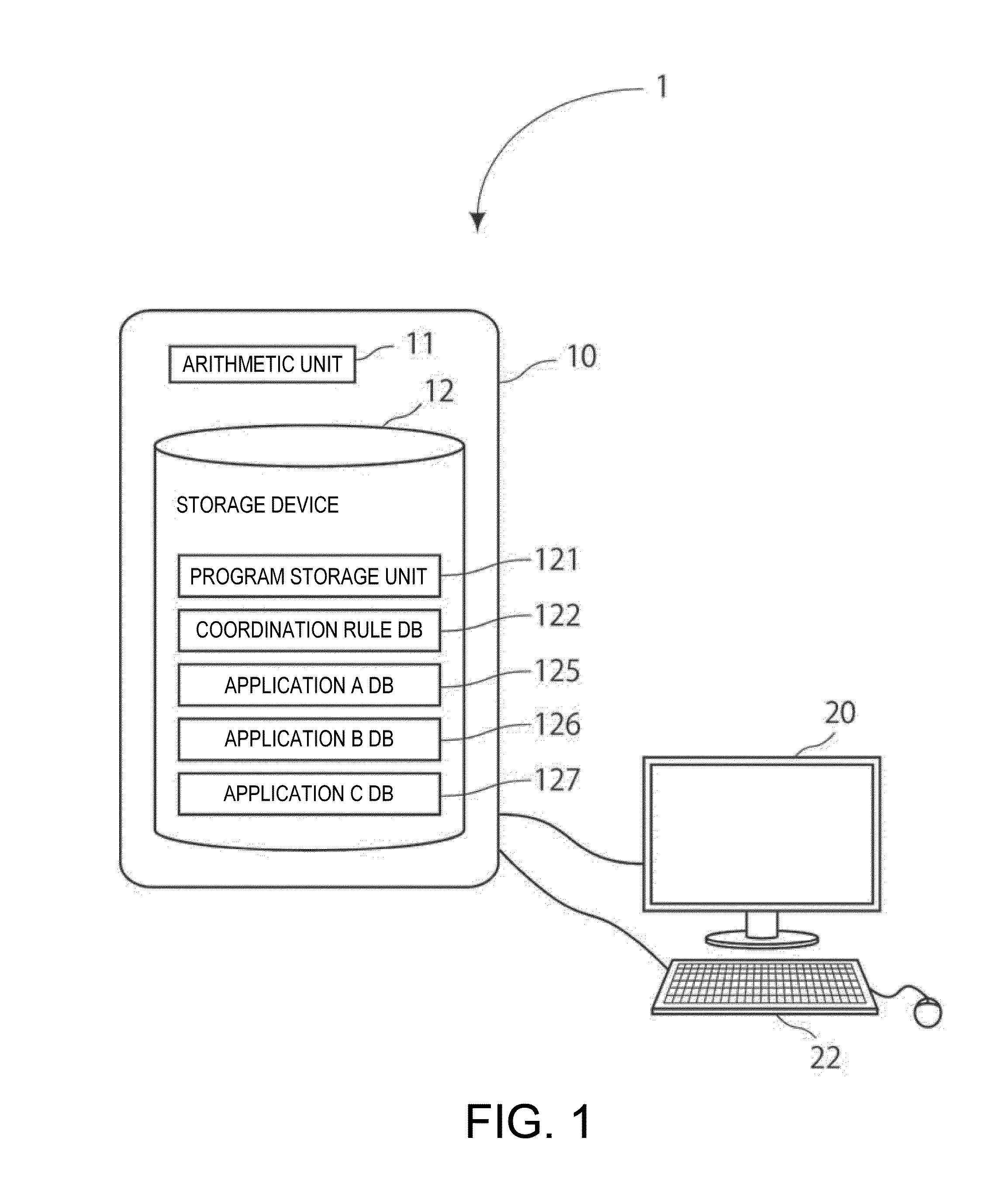 Application coordinating system, application coordinating method, and application coordinating program