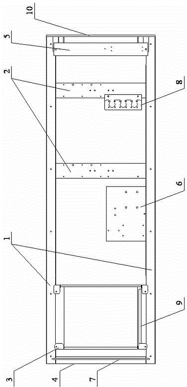 A horizontal wiring cabinet