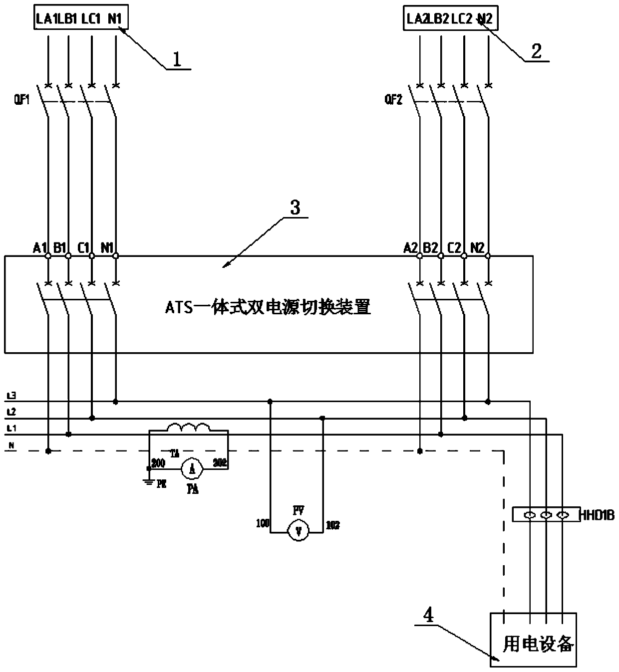 Fire-extinguishing special-type dual power supply control equipment