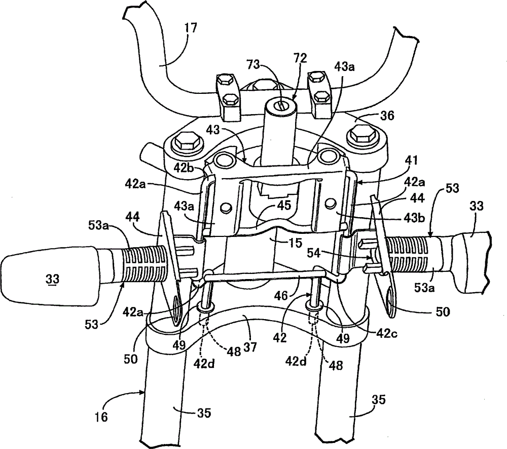 Meter structure for motorcycles