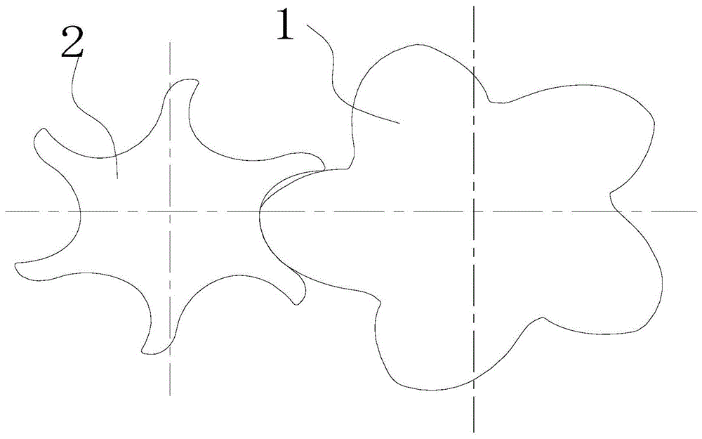 A compression heat pump screw host helical teeth and a compression heat pump screw host