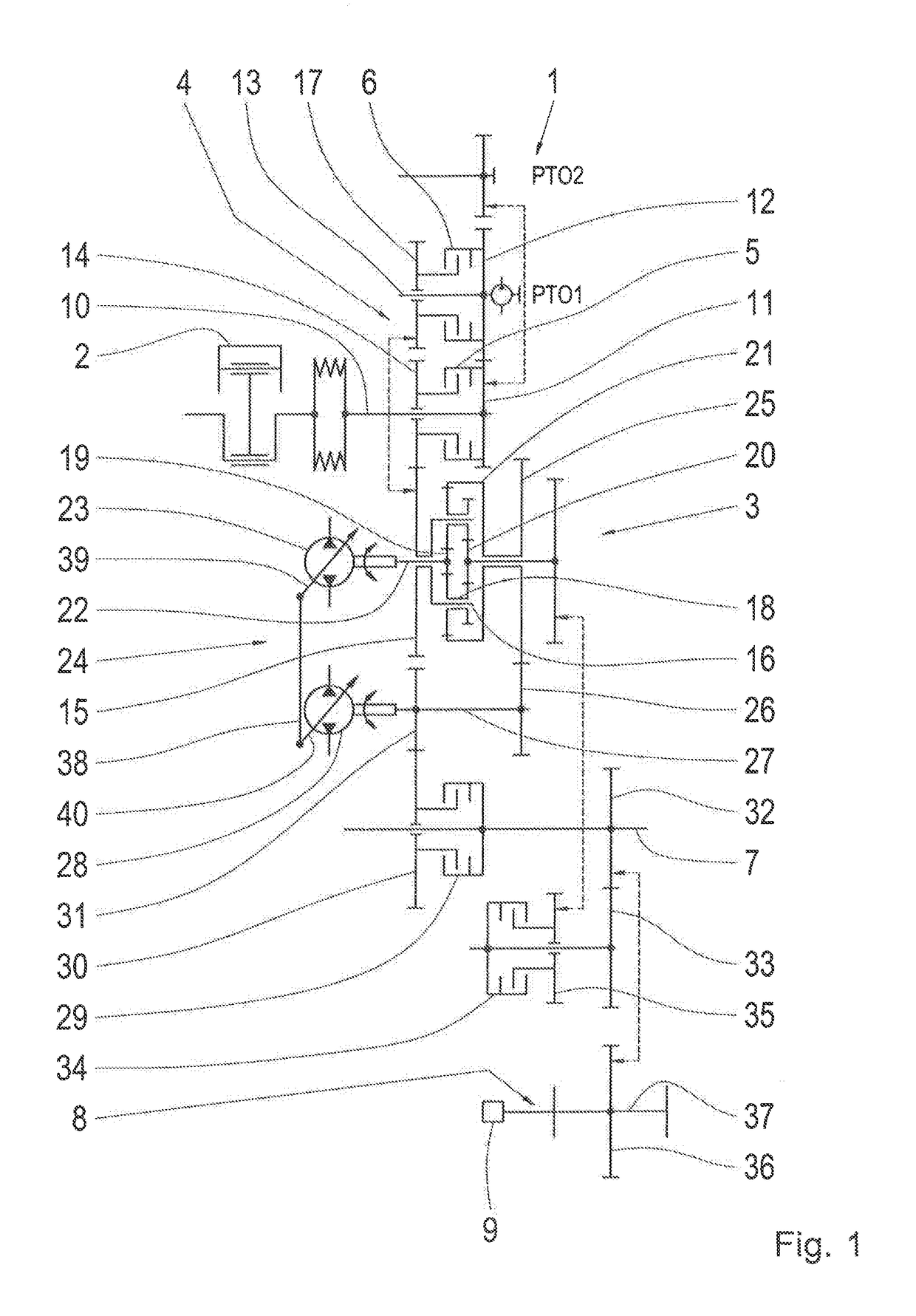 Operating method for a vehicle drive train of a working machine including a drive motor, a transmission and an output