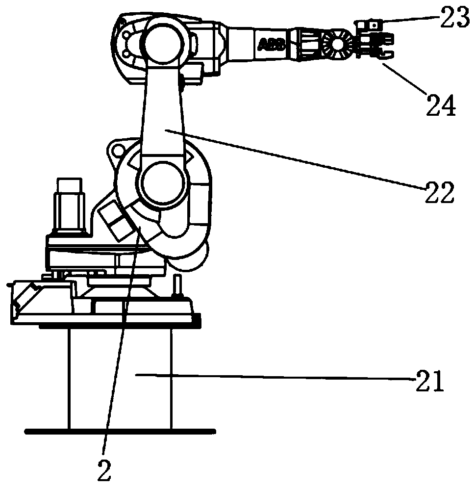 Workpiece detecting and sorting device and method based on visual robot