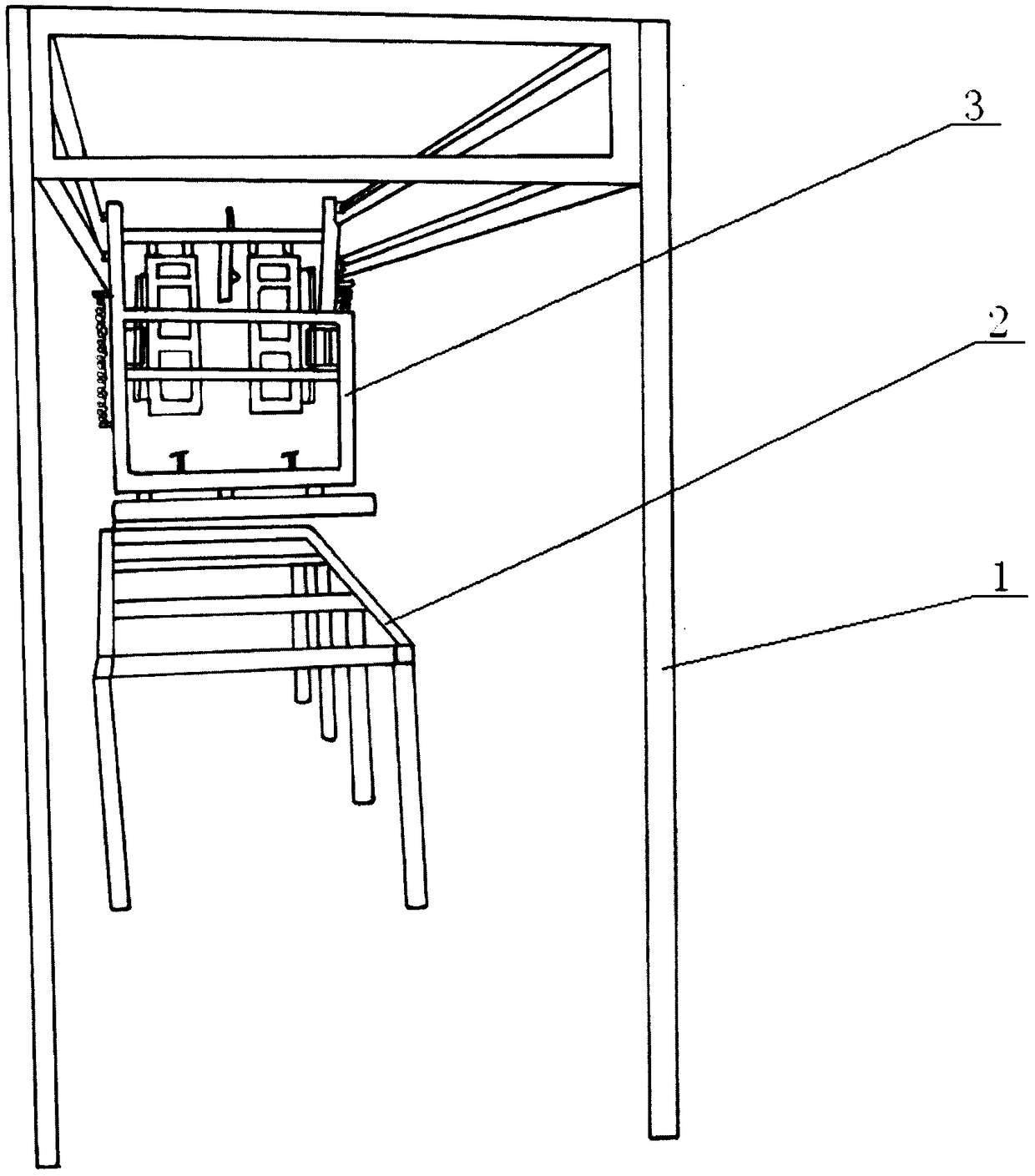 A door panel drawing device