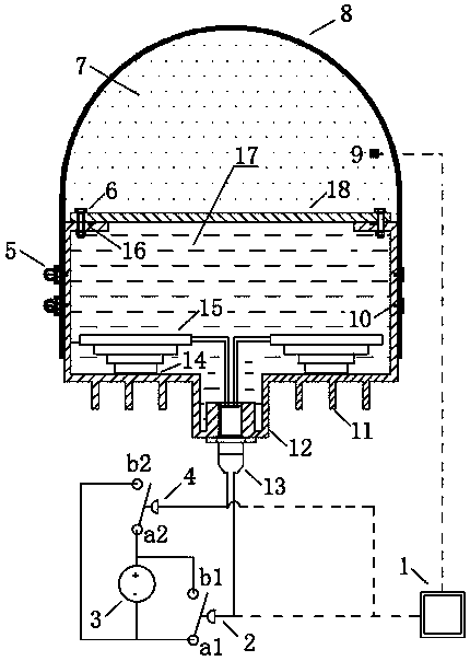 Phase change buoyancy engine device based on water bath temperature control