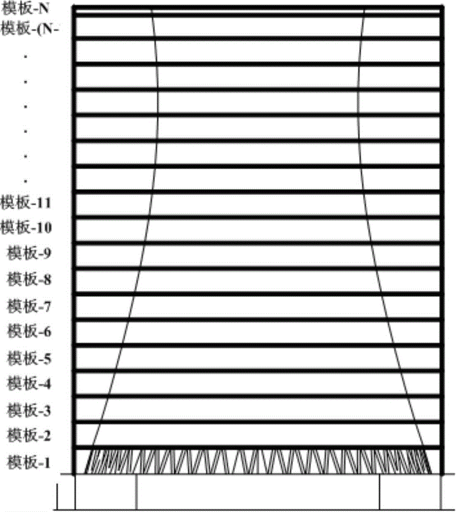 Method for manufacturing ultra-large reinforced concrete cooling tower reduced scale test model