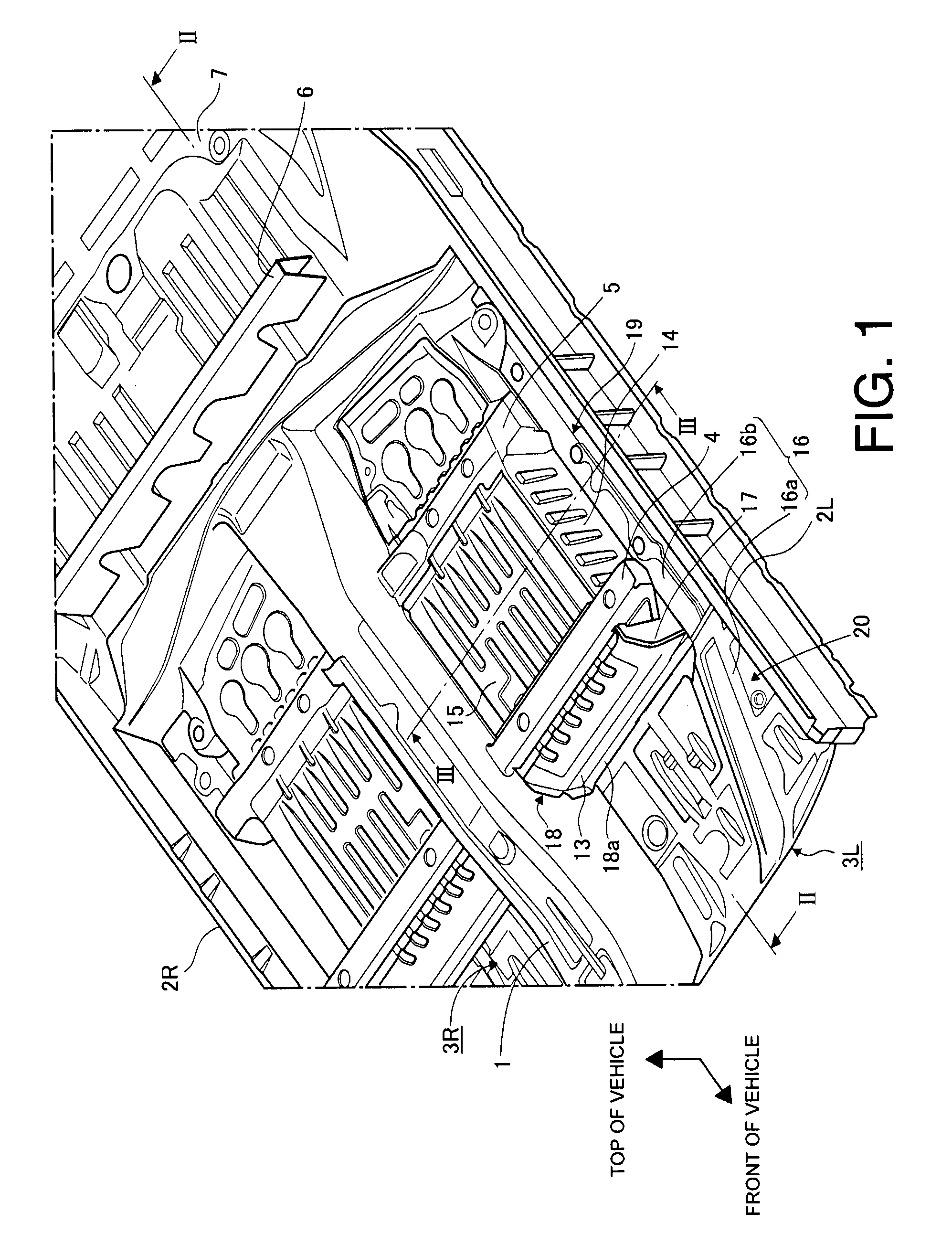 Vehicle battery pack housing structure