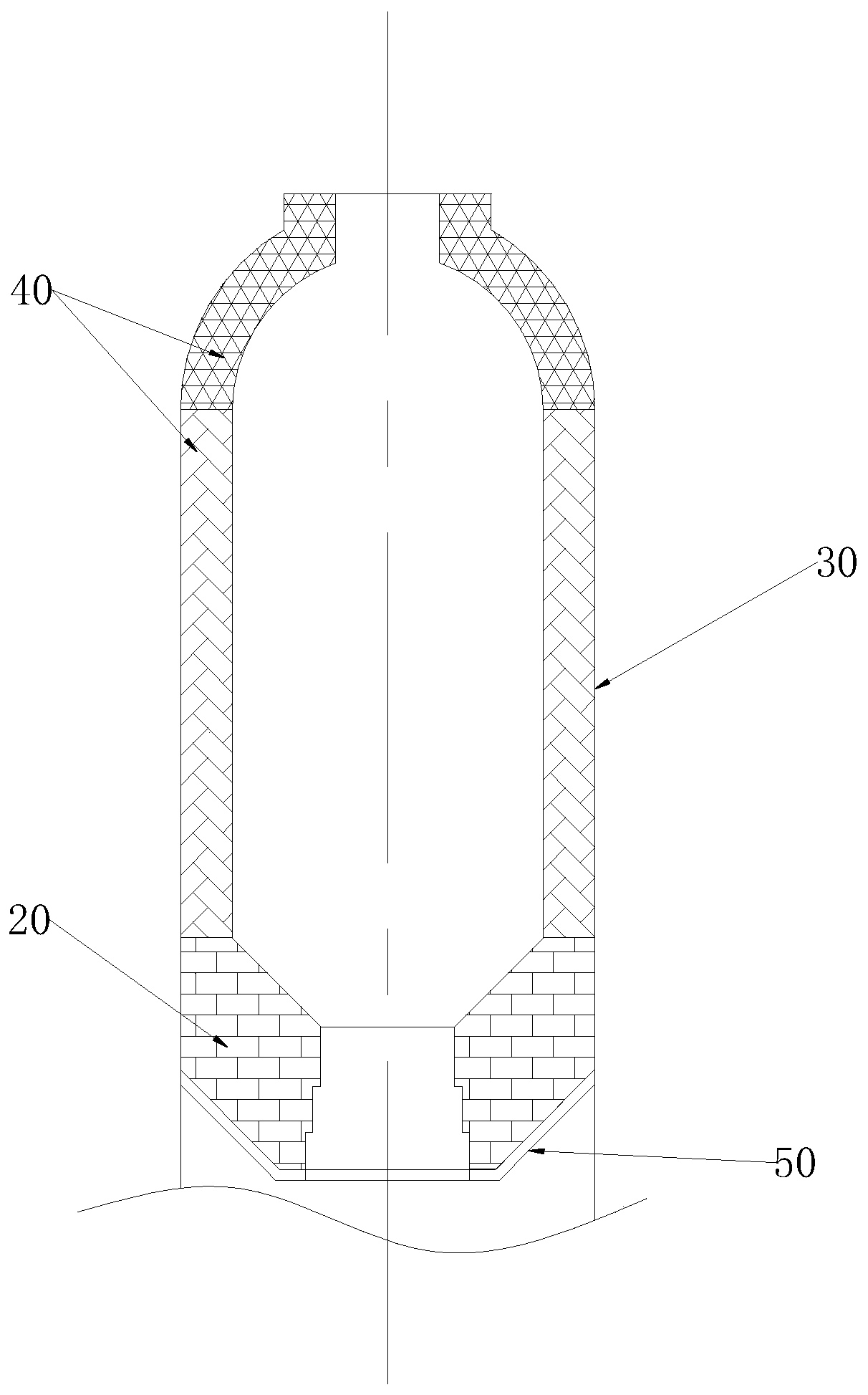 Water-cooling hopper assembly, and transformation method for existing firebrick gasifier