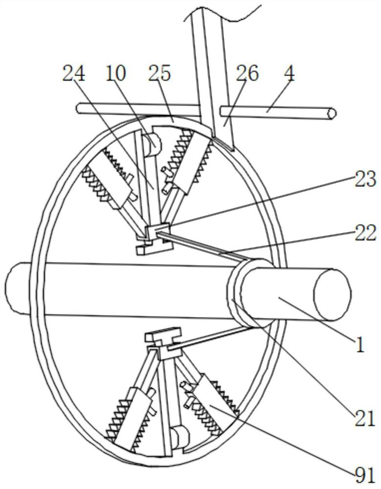 Rotating speed adjusting device for wind power generation