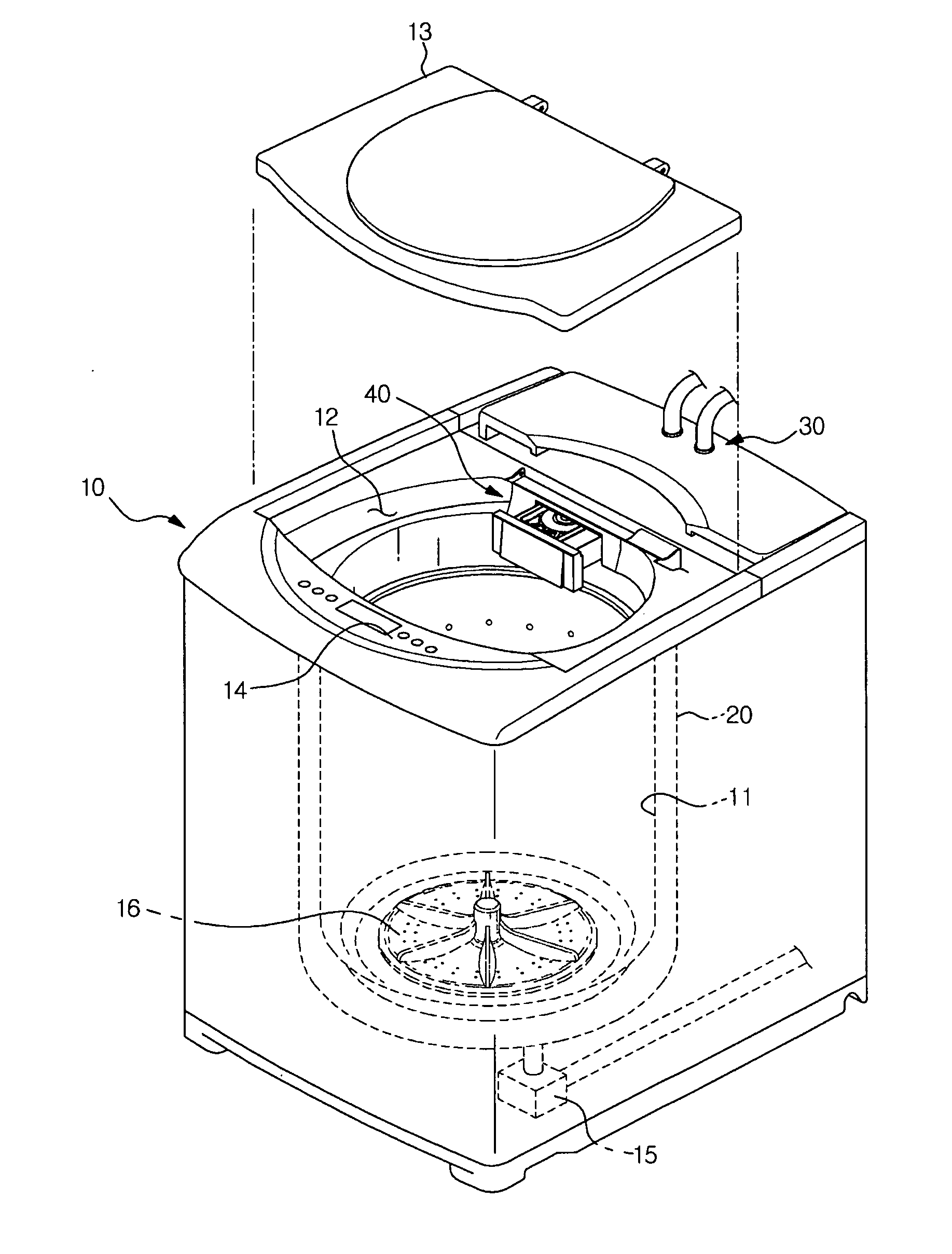 Detergent dissolving device and washing machine having the same