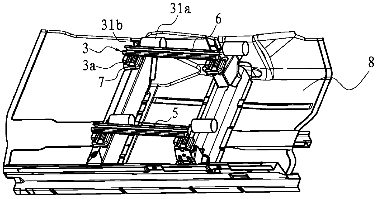 Left-right adjusting device for automobile seat