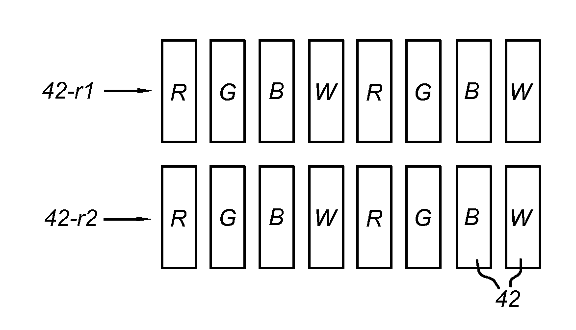 Method of color gamut mapping of color input values of input image pixels of an input image to rgbw output values for an rgbw display, display module, and apparatus using such method