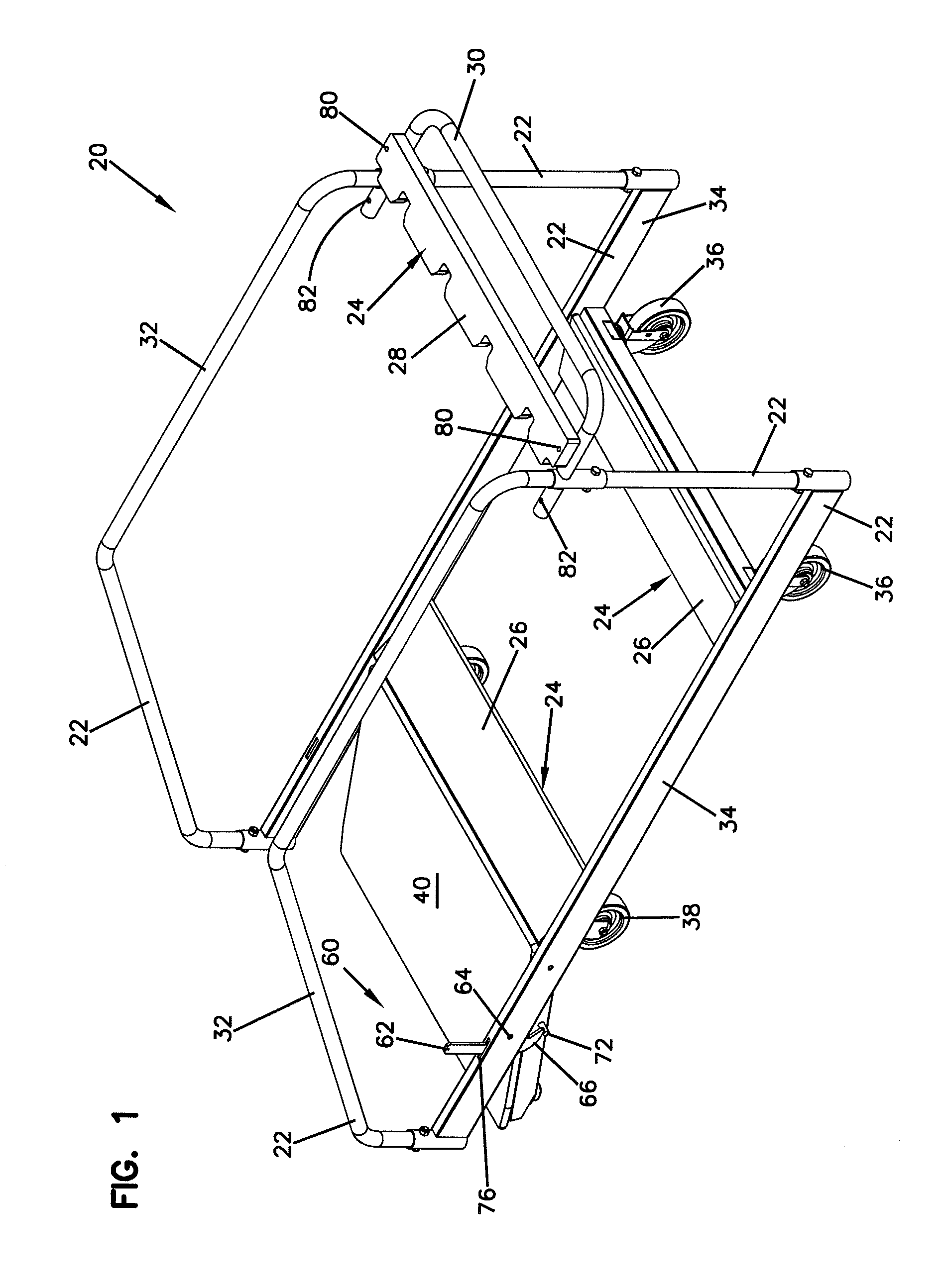 Folding table transportation and storage system