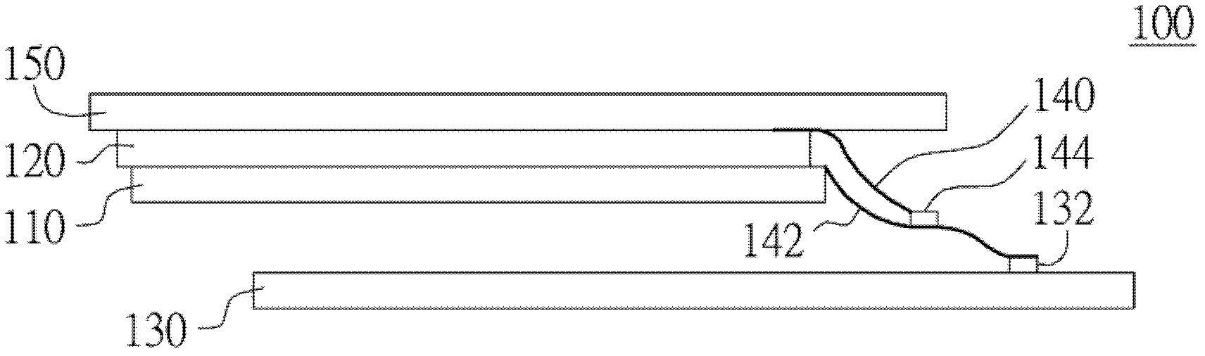 Single FPC board for connecting multiple modules and touch sensitive display module using same