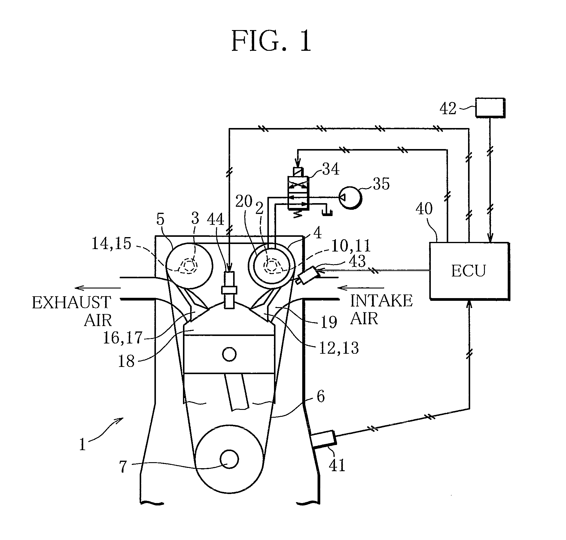 Internal combustion engine with variable valve gear