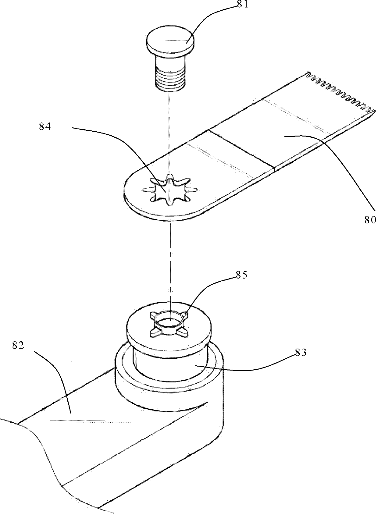 Power tool, work head and adapter applied to same