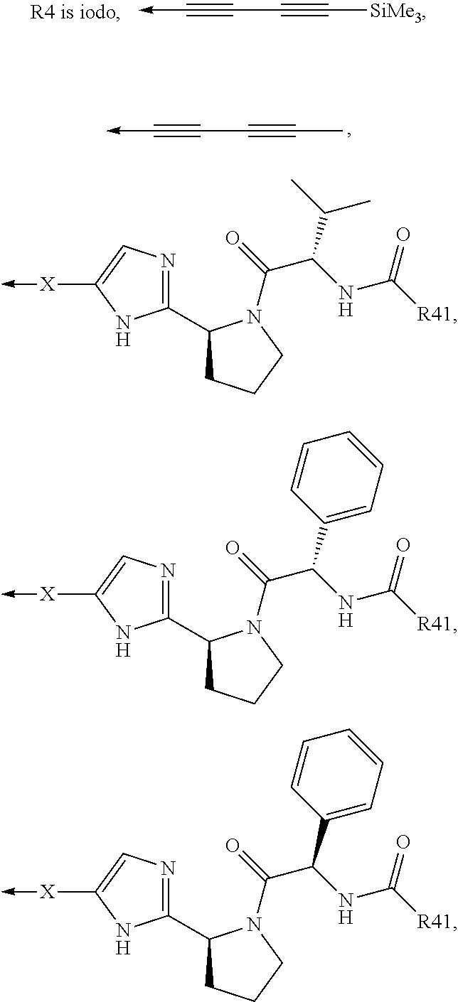 Pan-genomic inhibitors of NS5A protein encoded by HCV, pharmaceutical compositions, intermediates for inhibitor synthesis, and their synthesis and application methods