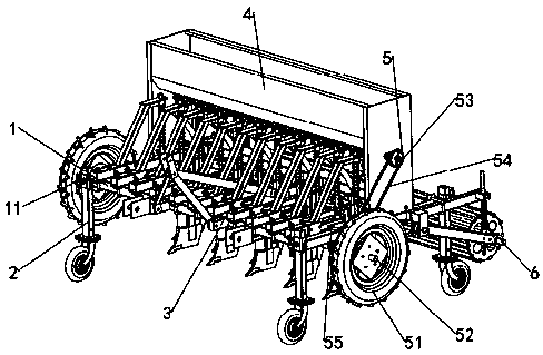 Copying precision sowing top dressing machine