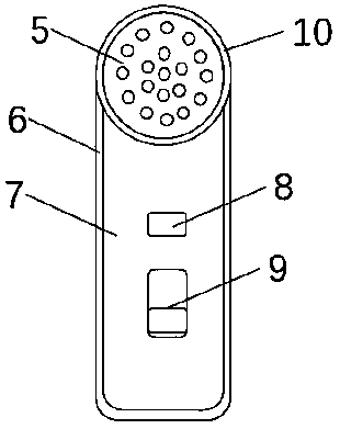 Infrared acne removing and massaging device
