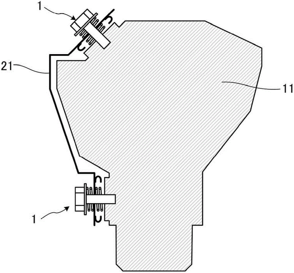 Installation structure of sound shield