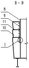 A temperature-adjusting and anti-deformation structure for aluminum electrolytic cell shell