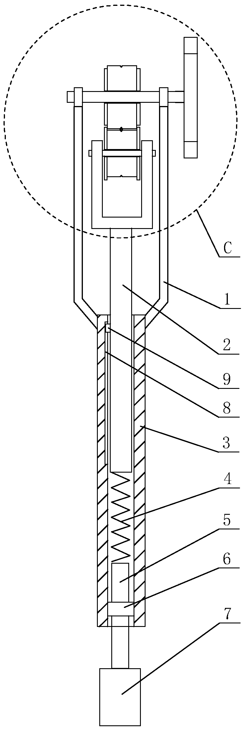 Bending device for recycling of medical syringe needle