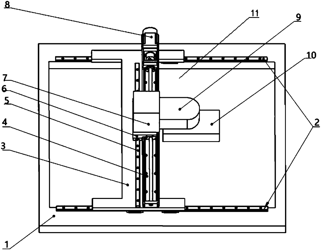 Load balancing device and flying probe testing device with balancing device