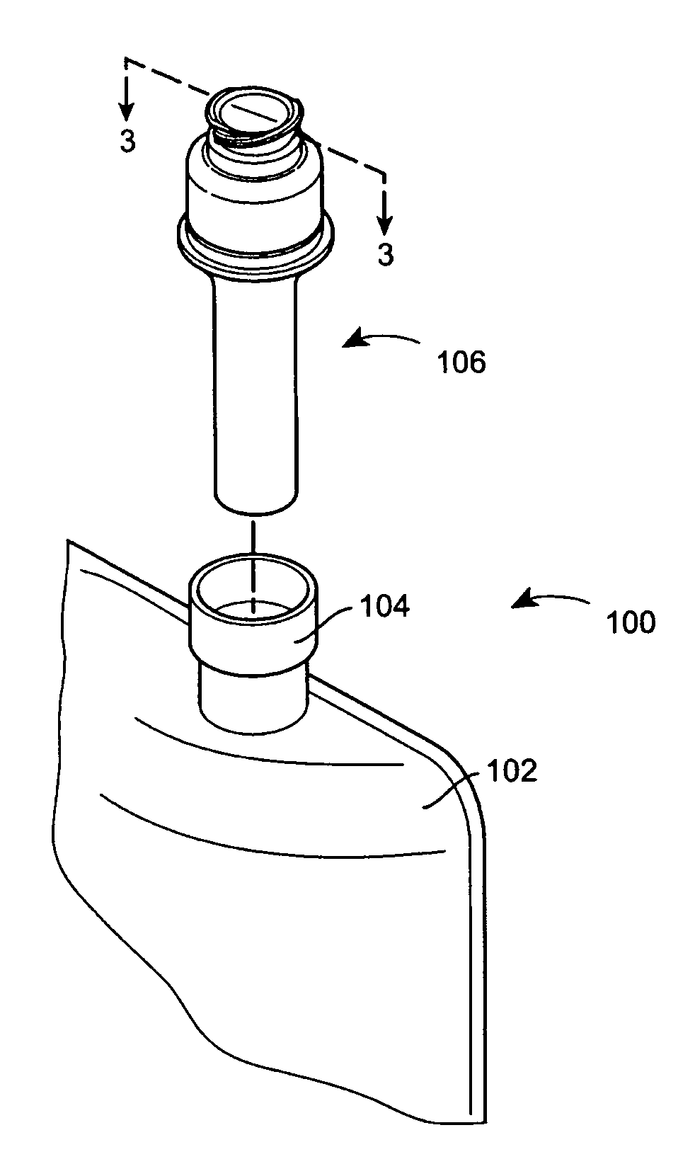 Port assembly for use with needleless connector