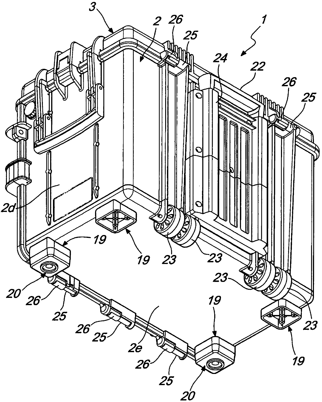 Containers of the luggage, suitcase, trolley and similar type