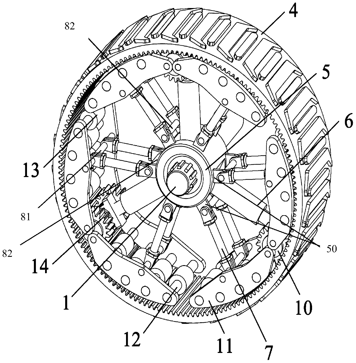 Novel wheel-track composite variable structure wheel