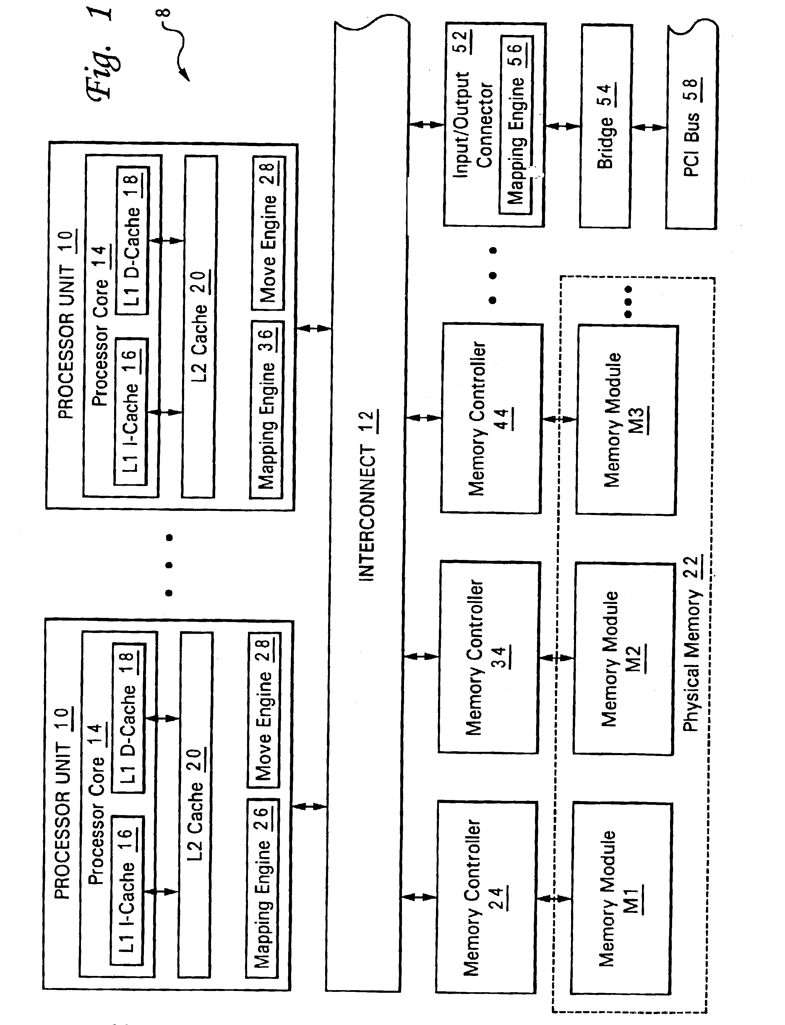 Method and system of managing virtualized physical memory in a multi-processor system