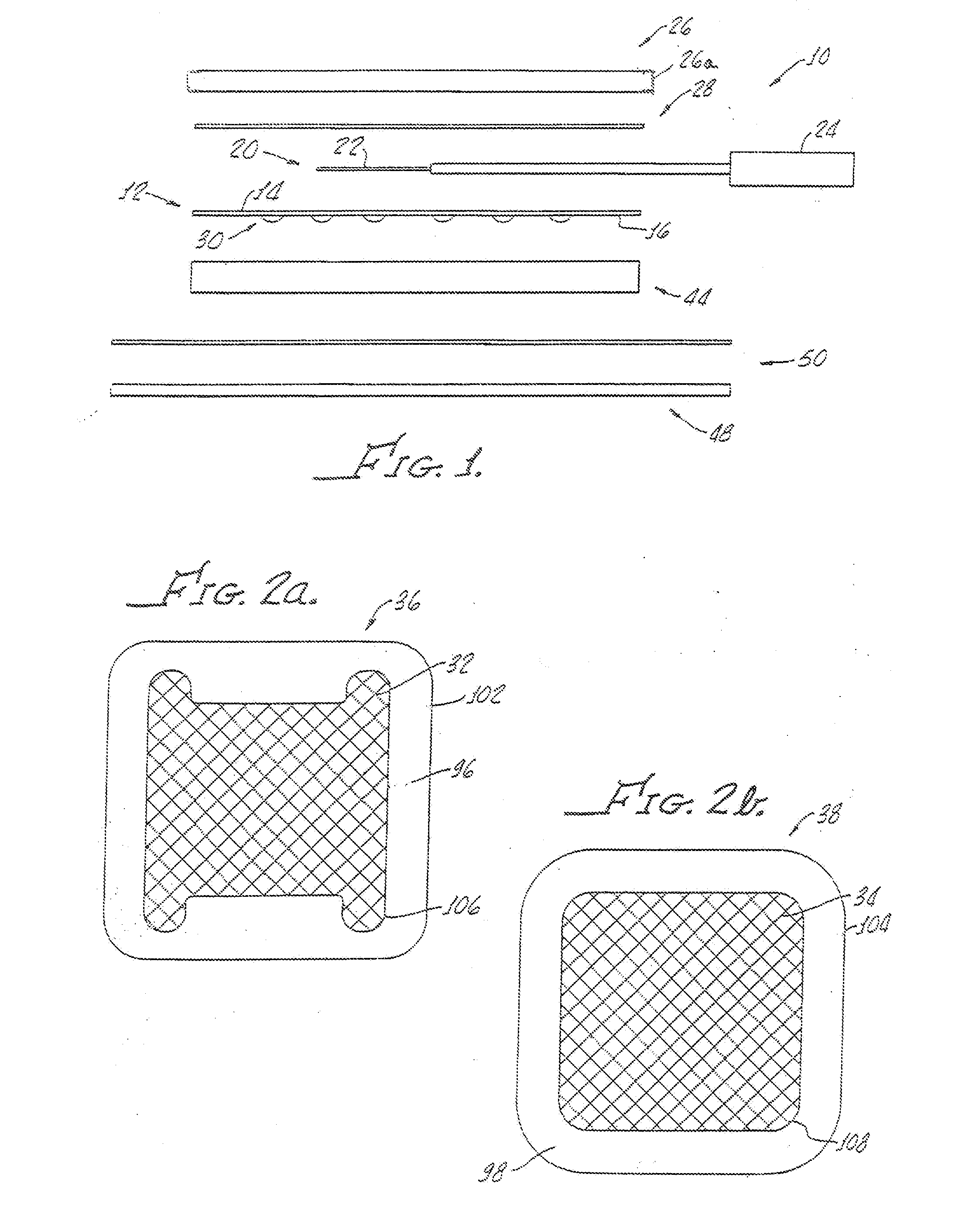 Multi-electrode with lateral conductivity control