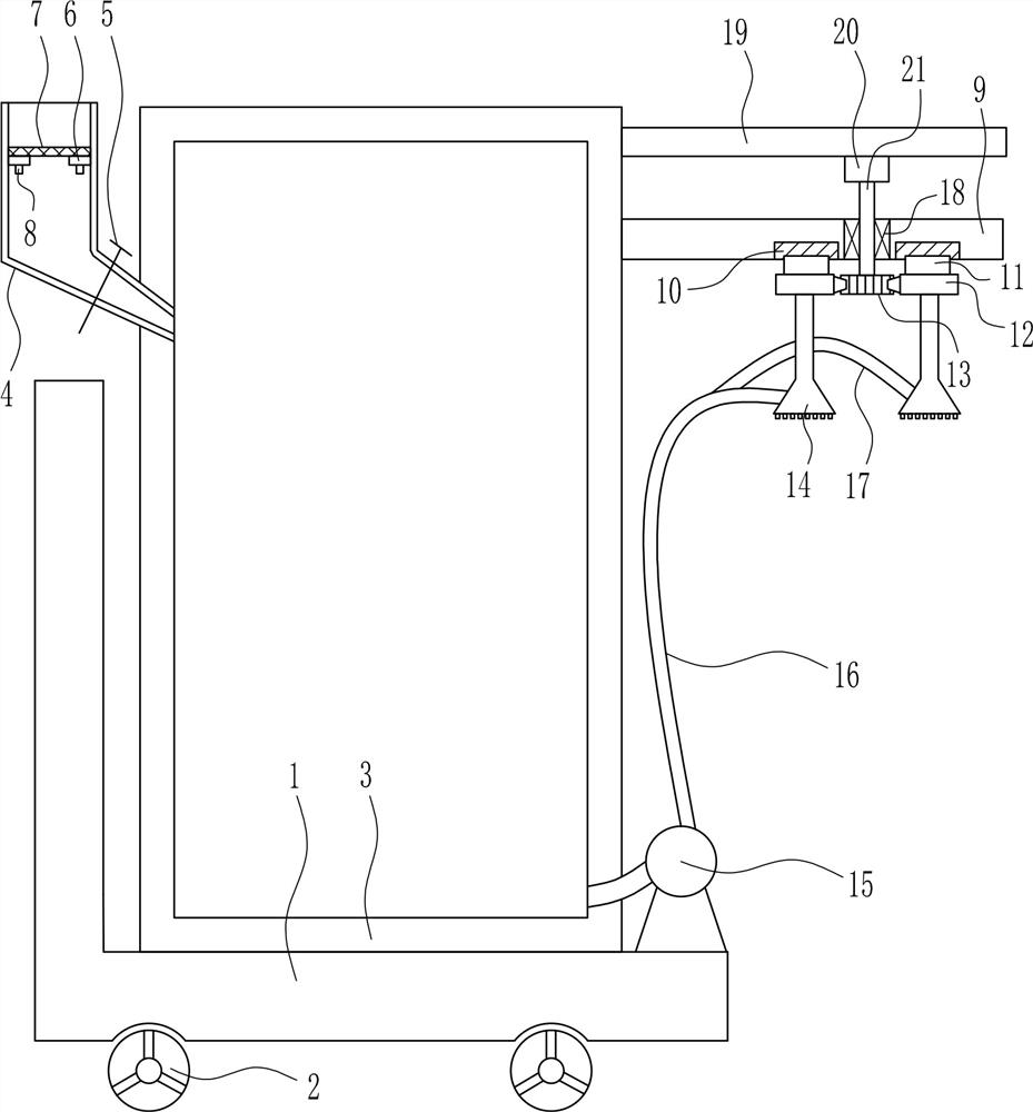 A device for watering flowers with domestic sewage