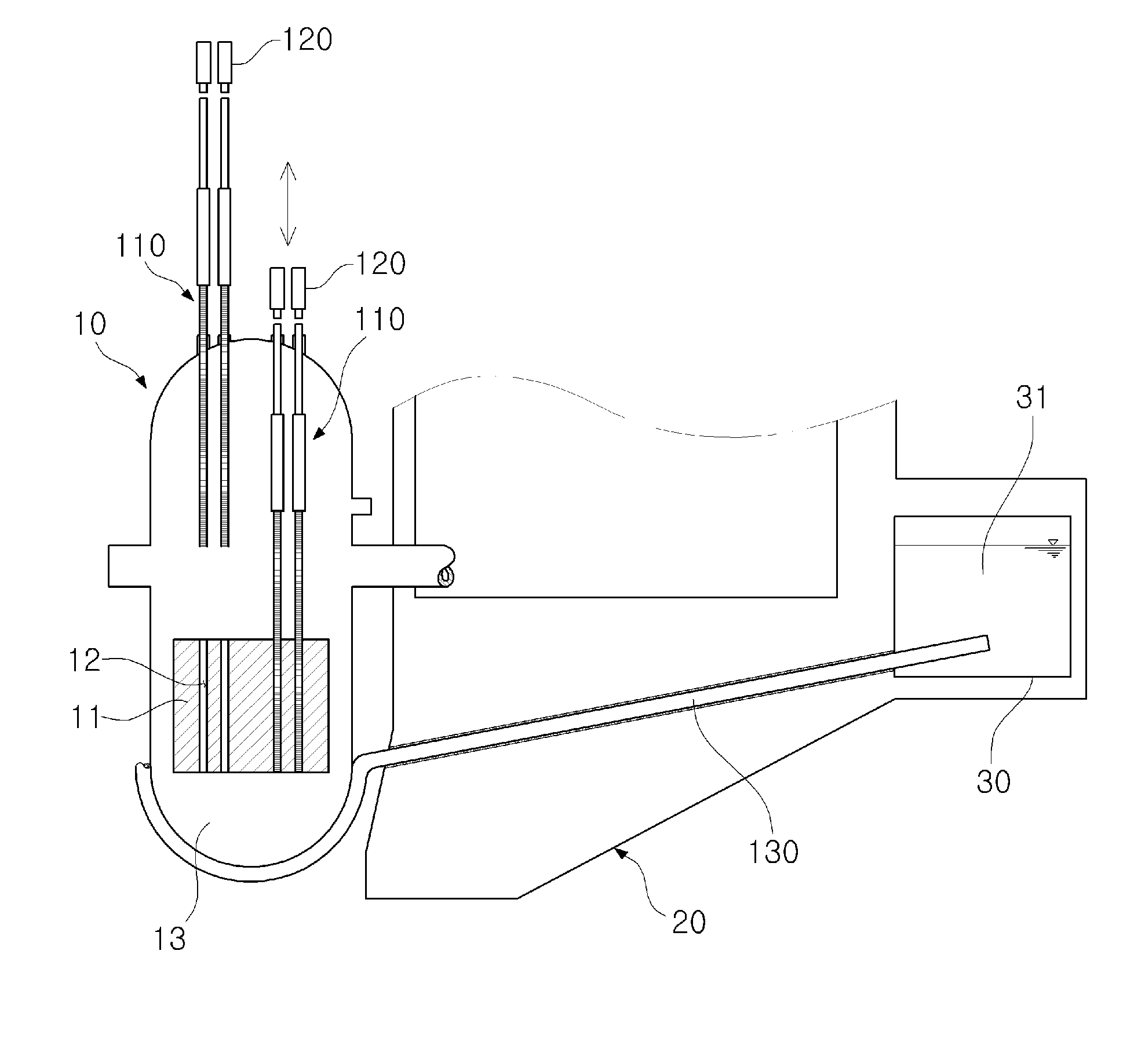 Decay heat removal system with hybrid heat pipe having coolant and neutron absorber for cooling nuclear power plant