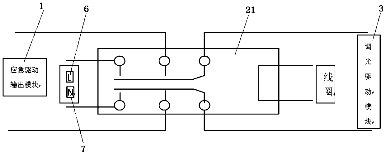 Lighting circuit compatible with high-power emergency driving and having emergency dimming function