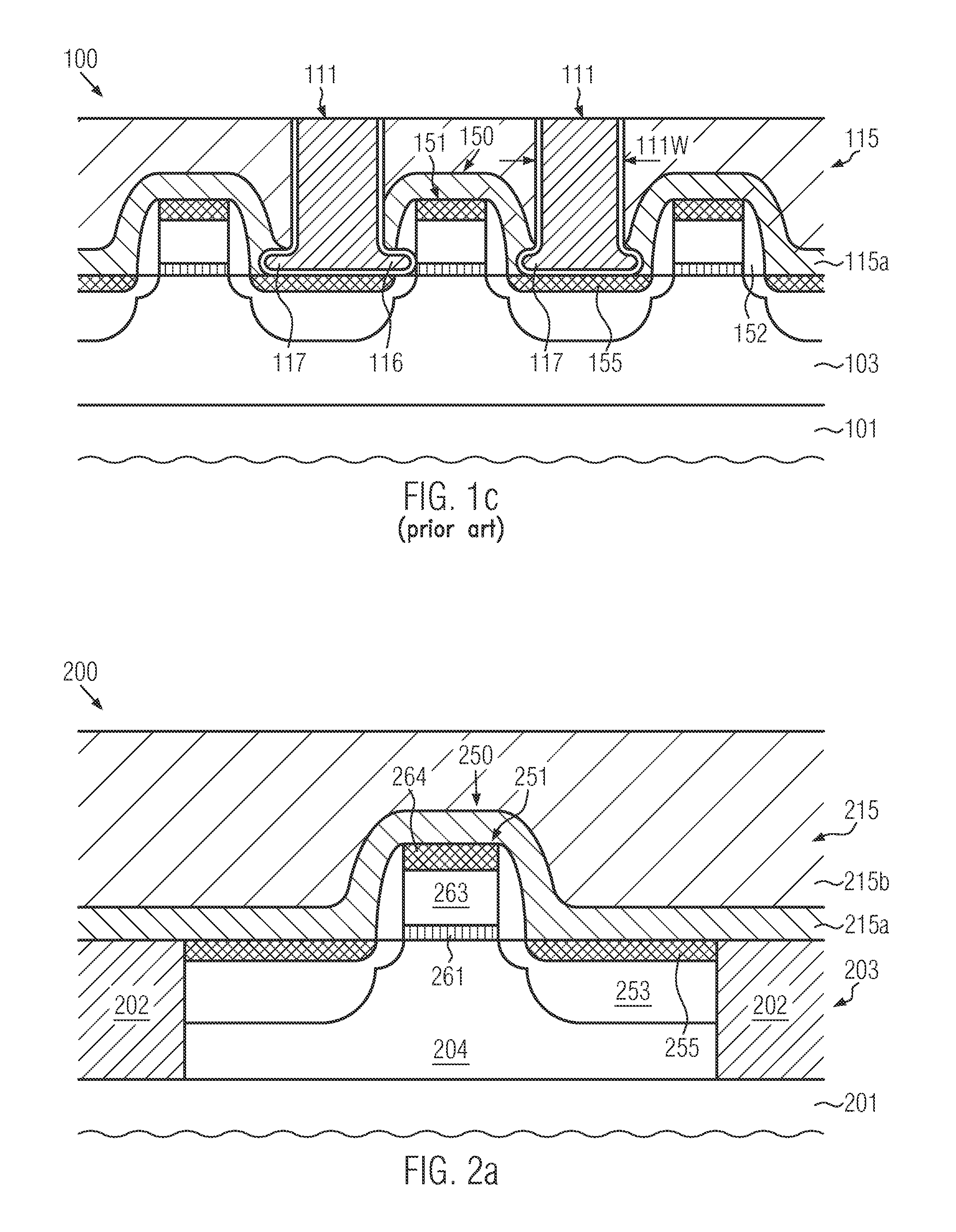 Semiconductor device comprising contact structures with protection layers formed on sidewalls of contact etch stop layers