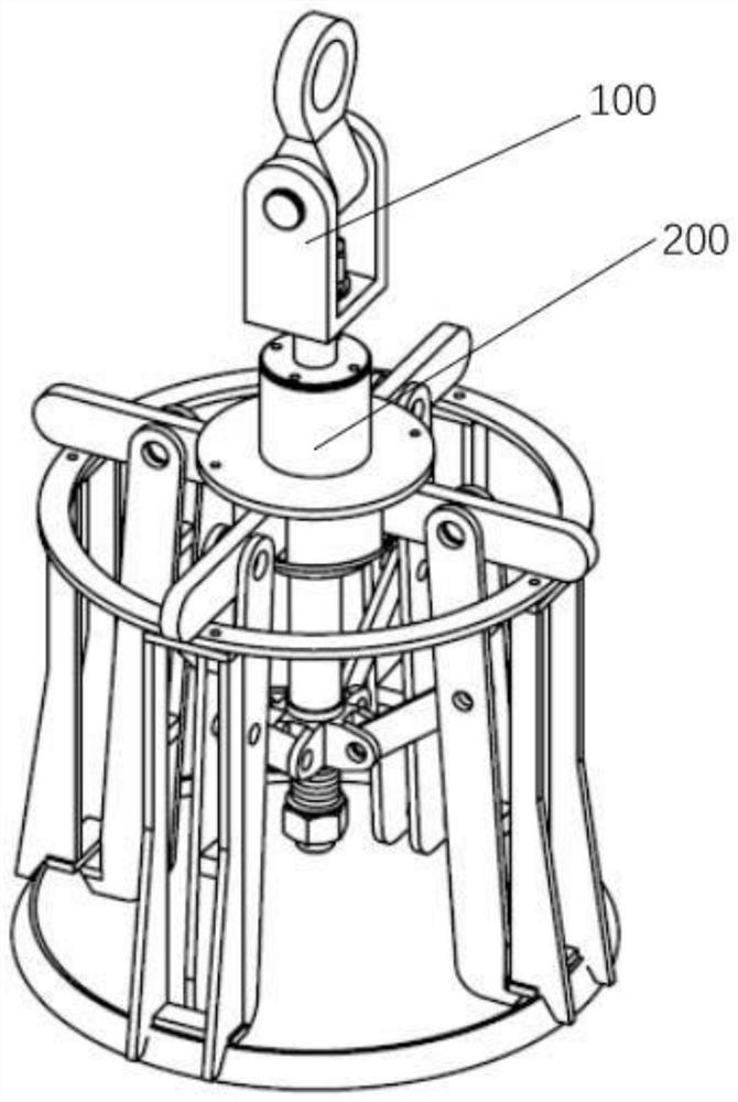 Mechanical lifting device for radioactive drying salt barrel