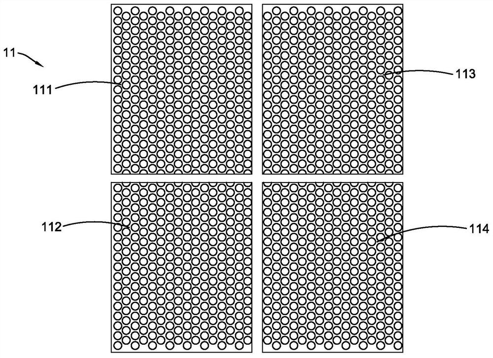 Partition projection device and light source units and application thereof