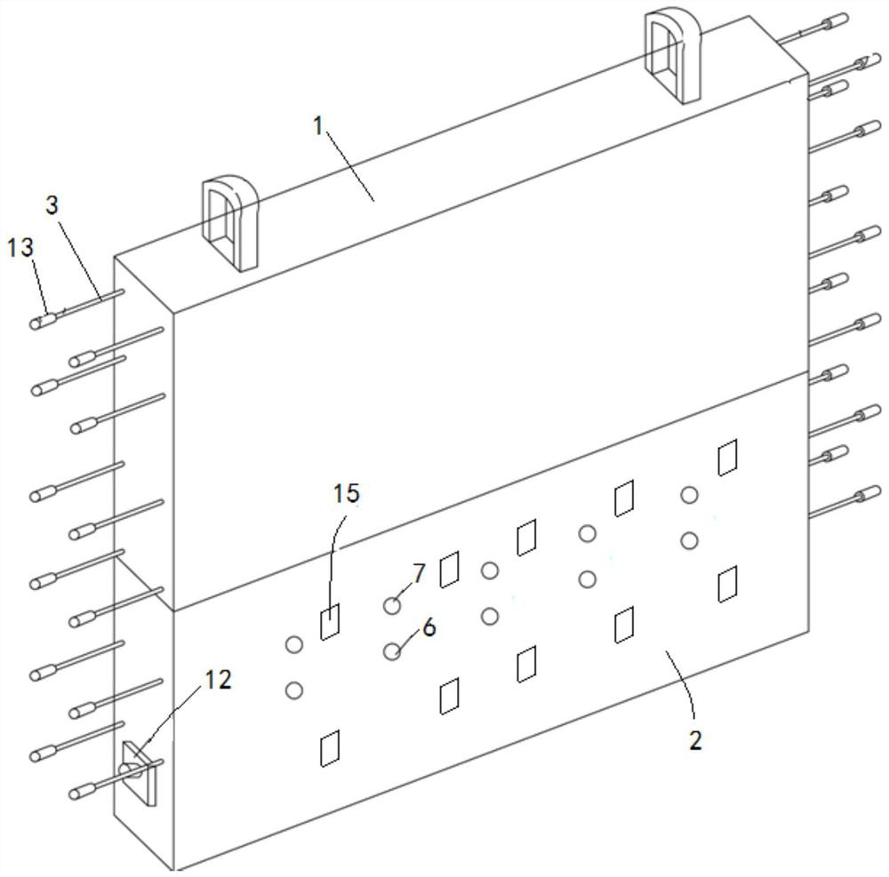 Fabricated building grouting teaching and practical training device