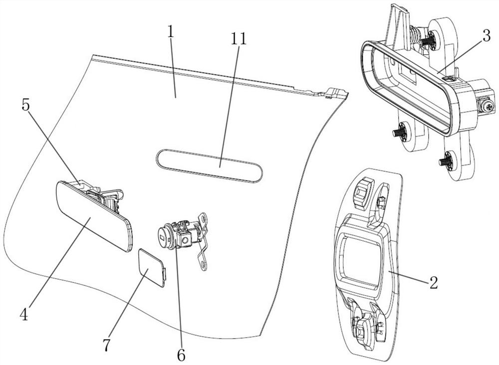 Hidden outward-opening handle structure