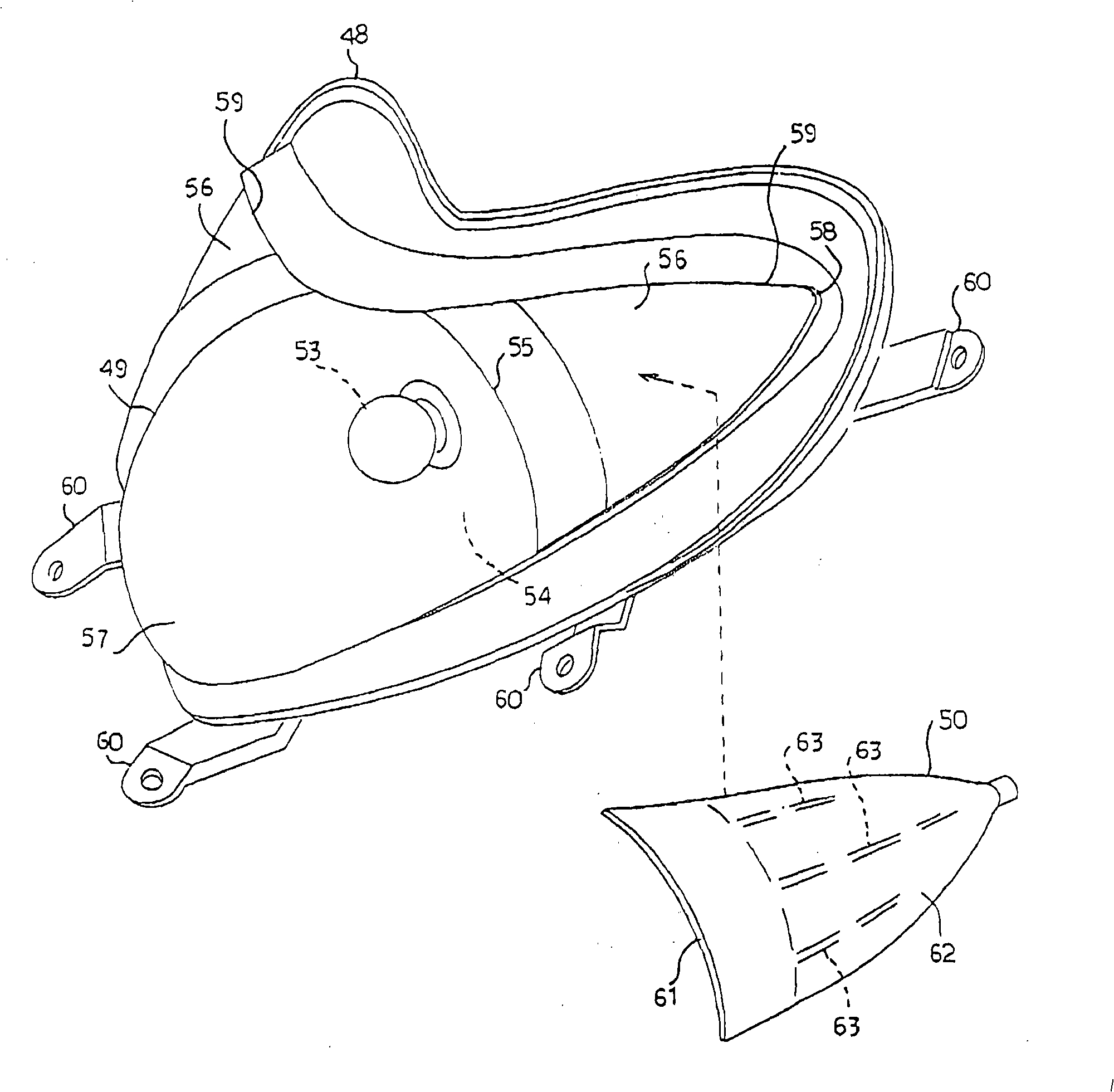 Head lamp construction